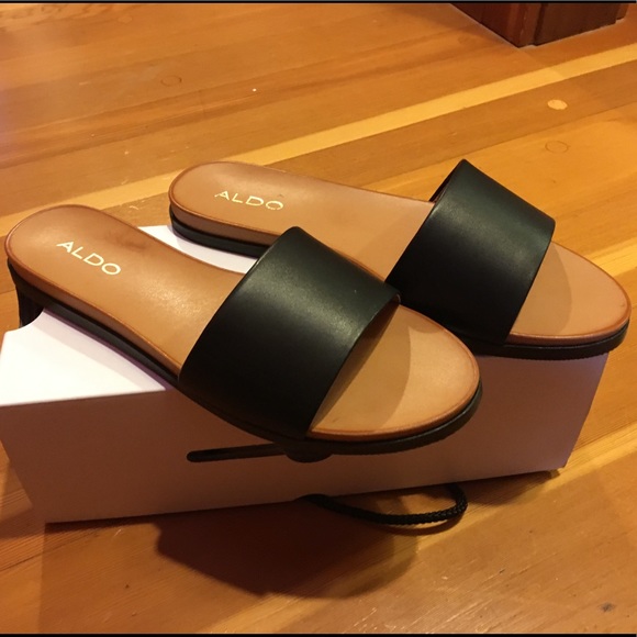 Aldo Shoes - Aldo Fabrizzia Black Slides